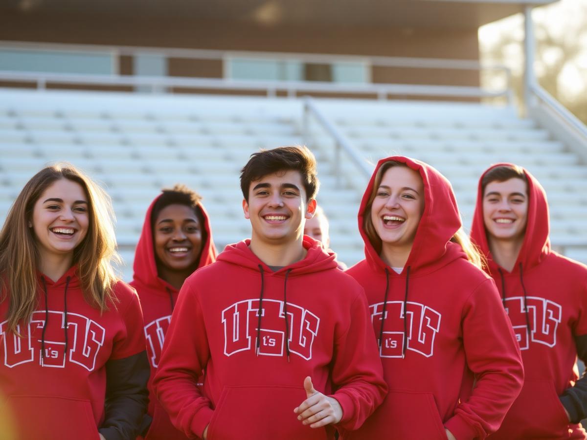 Local students in custom spirit wear